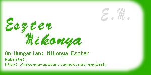 eszter mikonya business card